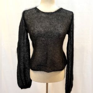 Vintage 90’s Gucci black sheer mohair sweater size S/M
